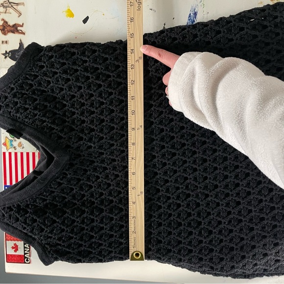 Toccin Kayla Crochet Midi Dress Black Knitted 100% Cotton Lining: Cotton/Spandex - Picture 15 of 17